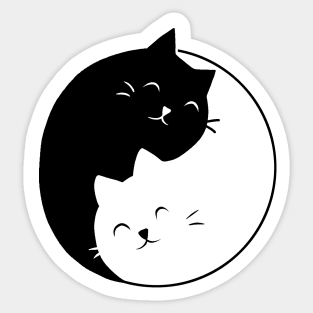 Yin Yang Cats Sticker